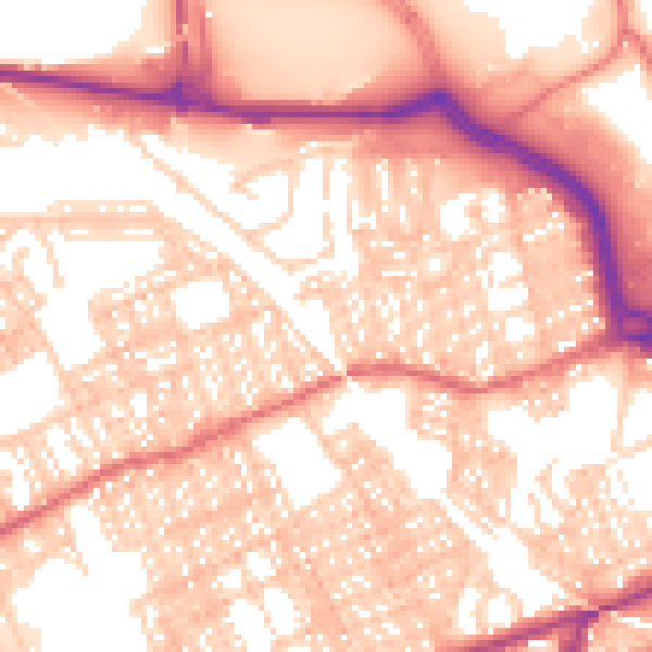 Daytime road noise heatmap for SR4 6AP