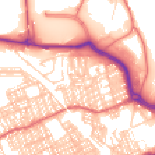 Daytime road noise heatmap for SR4 6BL