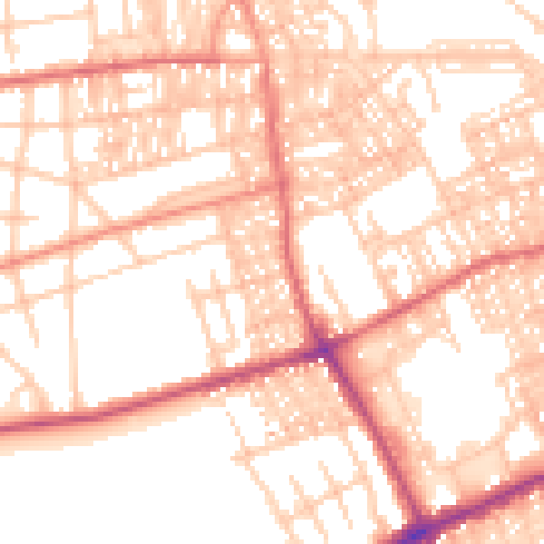 Daytime road noise heatmap for SR4 6LY