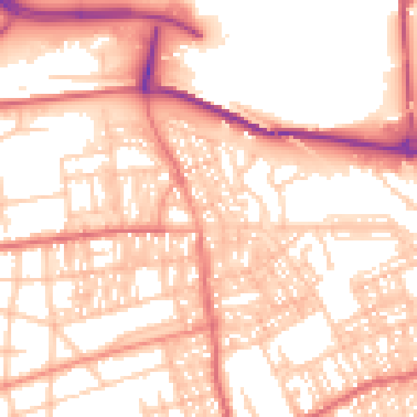 Daytime road noise heatmap for SR4 6SE
