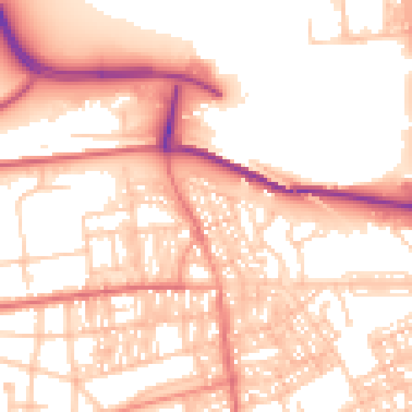 Daytime road noise heatmap for SR4 6TJ