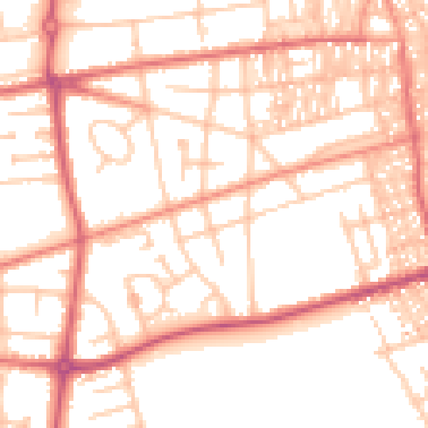 Daytime road noise heatmap for SR4 6XF