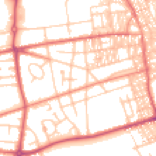 Daytime road noise heatmap for SR4 6XH