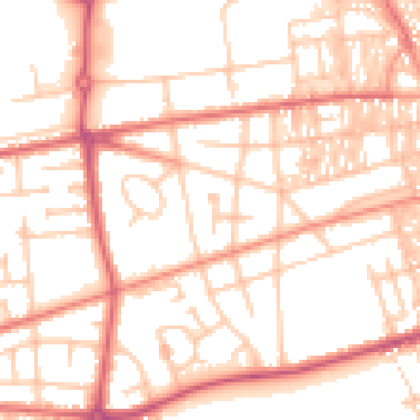 Daytime road noise heatmap for SR4 6XJ