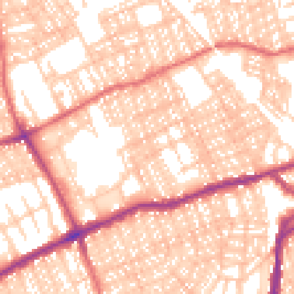 Daytime road noise heatmap for SR4 7DN
