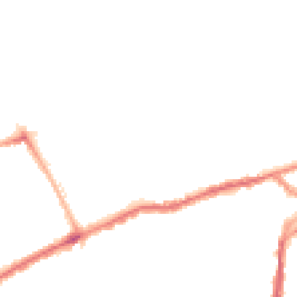 Night-time road noise heatmap for SR4 7DN