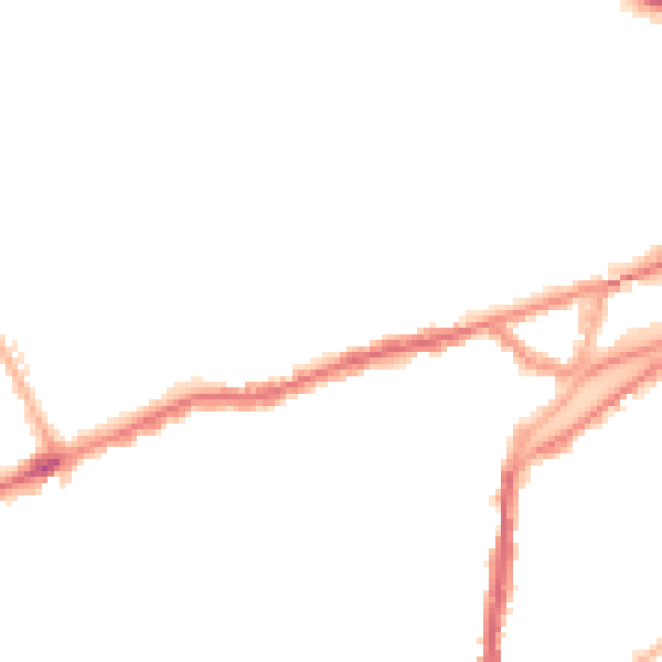 Night-time road noise heatmap for SR4 7DT