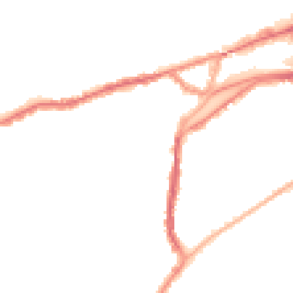 Night-time road noise heatmap for SR4 7LY