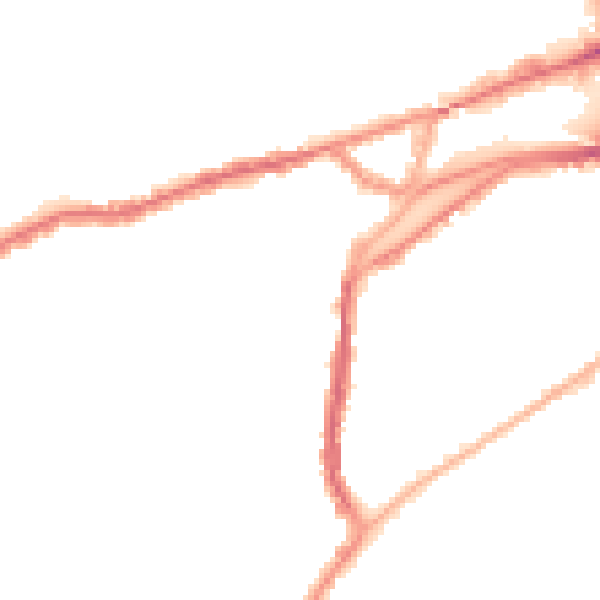 Night-time road noise heatmap for SR4 7NA
