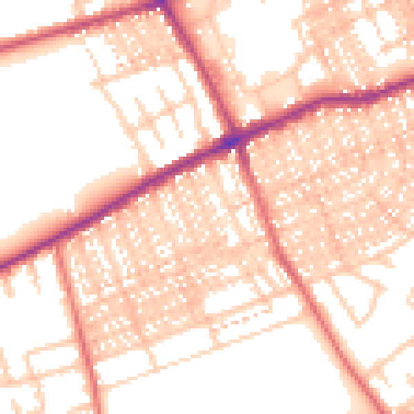 Daytime road noise heatmap for SR4 7RU