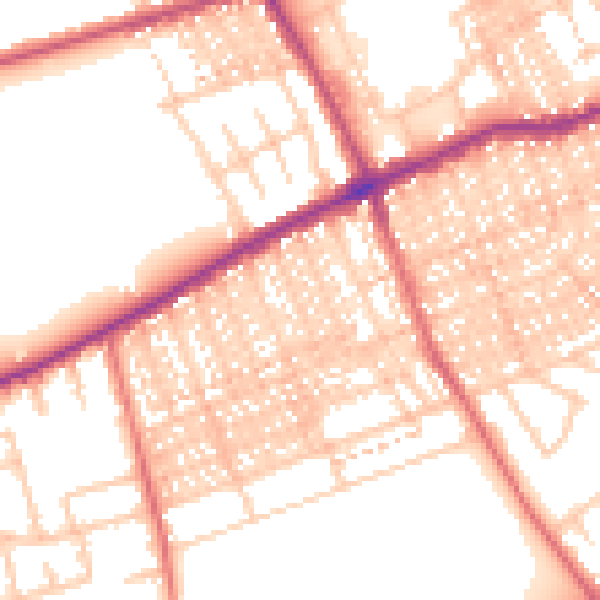 Daytime road noise heatmap for SR4 7RX