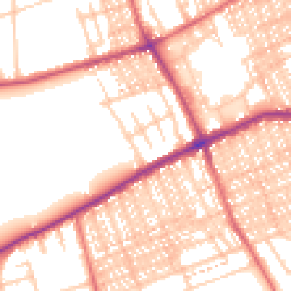 Daytime road noise heatmap for SR4 7SZ