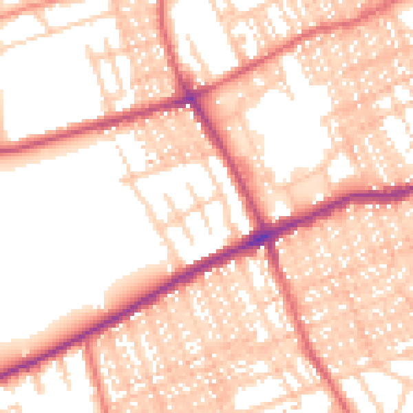 Daytime road noise heatmap for SR4 7TE