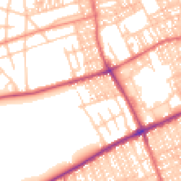 Daytime road noise heatmap for SR4 7TH