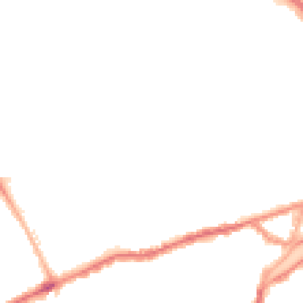 Night-time road noise heatmap for SR4 7UH