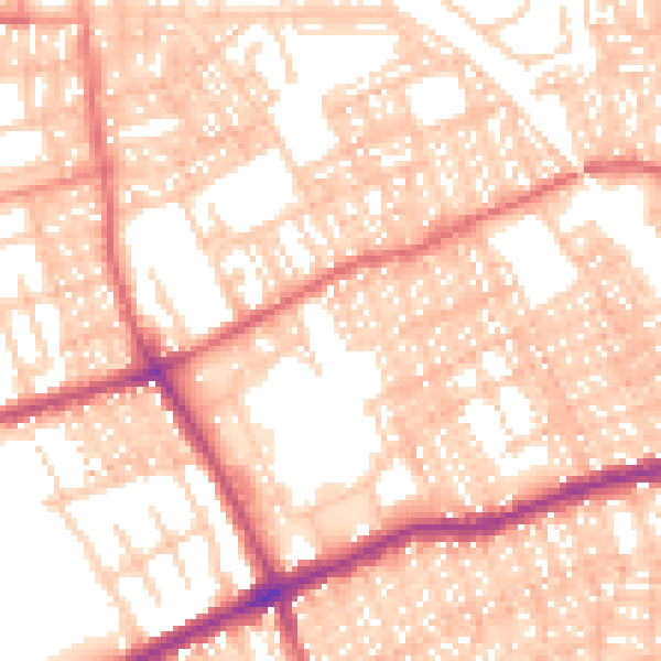 Daytime road noise heatmap for SR4 7XD