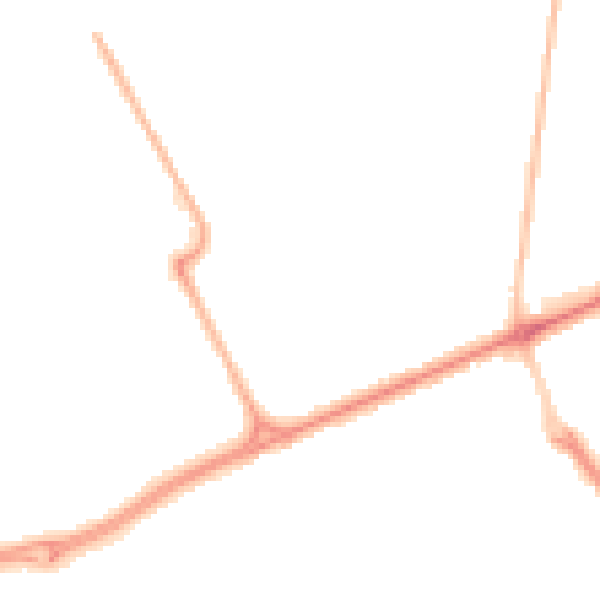 Night-time road noise heatmap for SR4 8AW