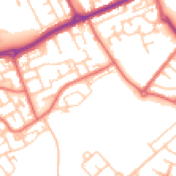 Daytime road noise heatmap for SR4 8HU