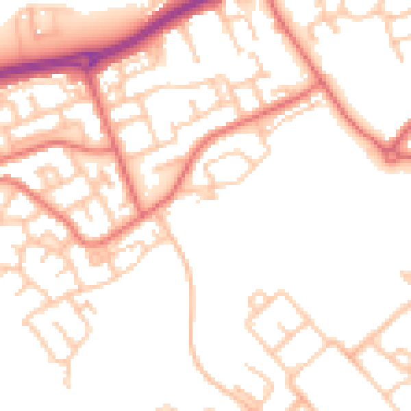 Daytime road noise heatmap for SR4 8HZ
