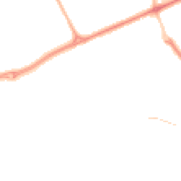 Night-time road noise heatmap for SR4 8JQ