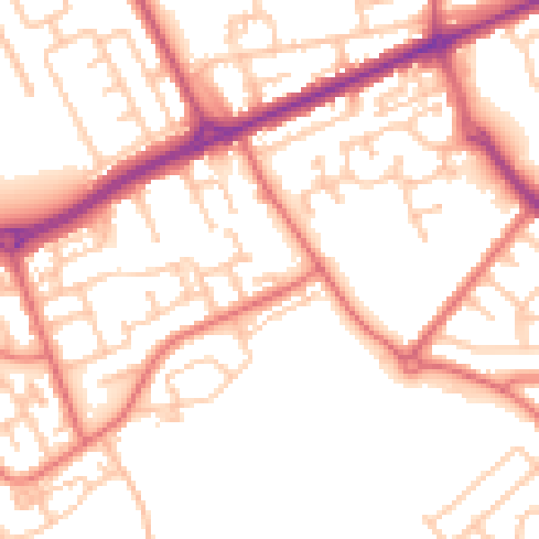 Daytime road noise heatmap for SR4 8LG
