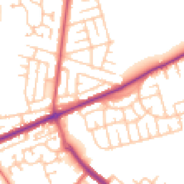 Daytime road noise heatmap for SR4 8LZ