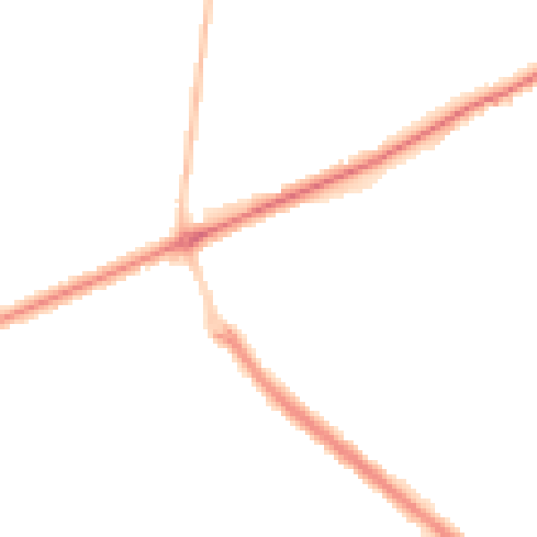 Night-time road noise heatmap for SR4 8NL