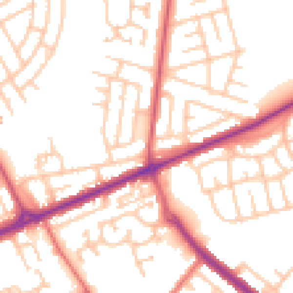 Daytime road noise heatmap for SR4 8PL