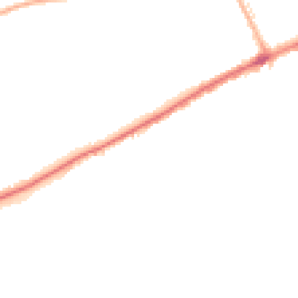 Night-time road noise heatmap for SR4 8PZ