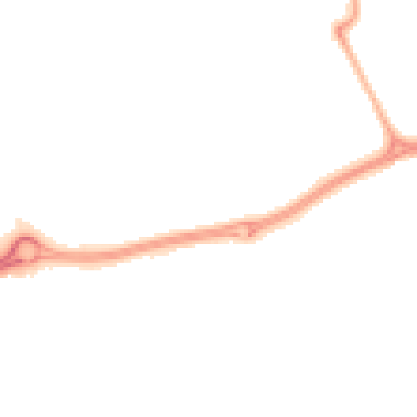Night-time road noise heatmap for SR4 9AL