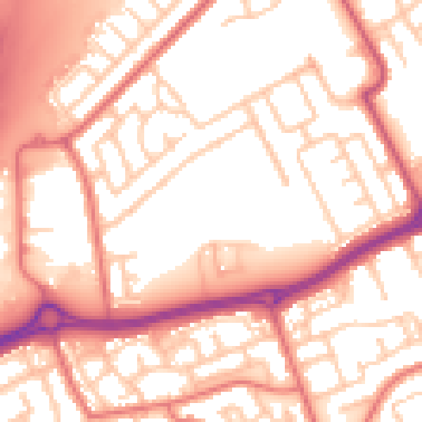 Daytime road noise heatmap for SR4 9AW