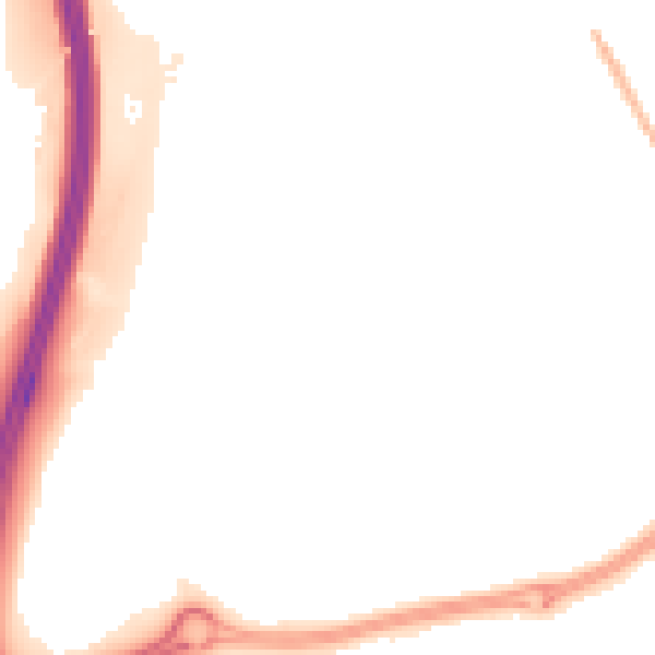 Night-time road noise heatmap for SR4 9BP