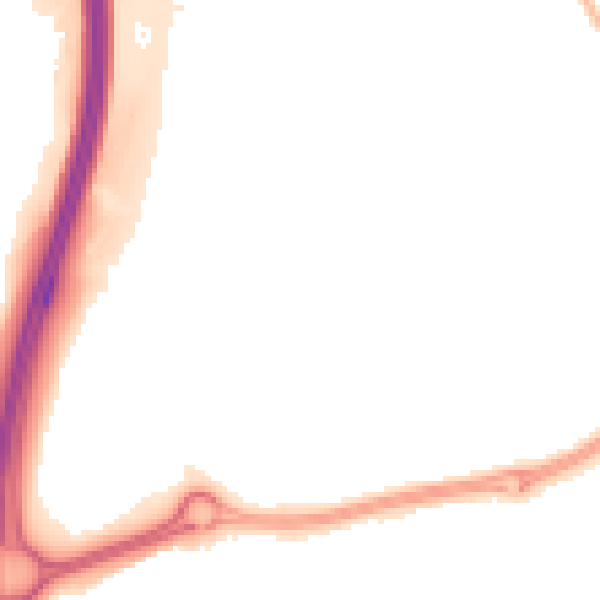 Night-time road noise heatmap for SR4 9BS