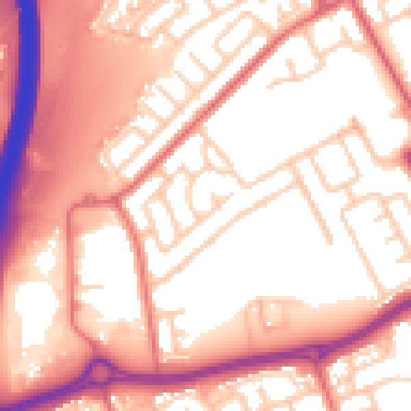 Daytime road noise heatmap for SR4 9BW