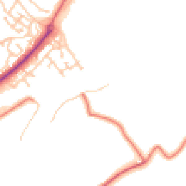 Daytime road noise heatmap for SR4 9JS