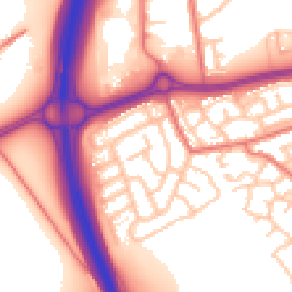 Daytime road noise heatmap for SR4 9LZ