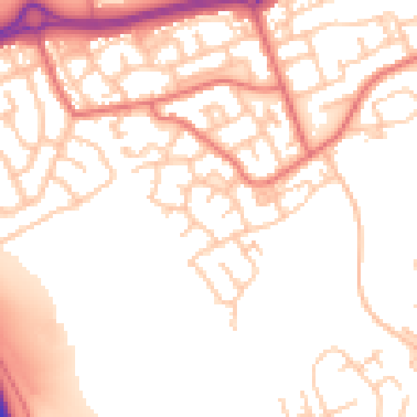 Daytime road noise heatmap for SR4 9RH