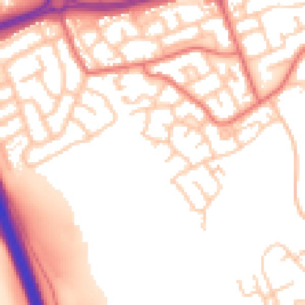 Daytime road noise heatmap for SR4 9RU