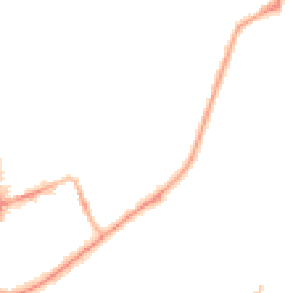 Night-time road noise heatmap for SR6 0EH