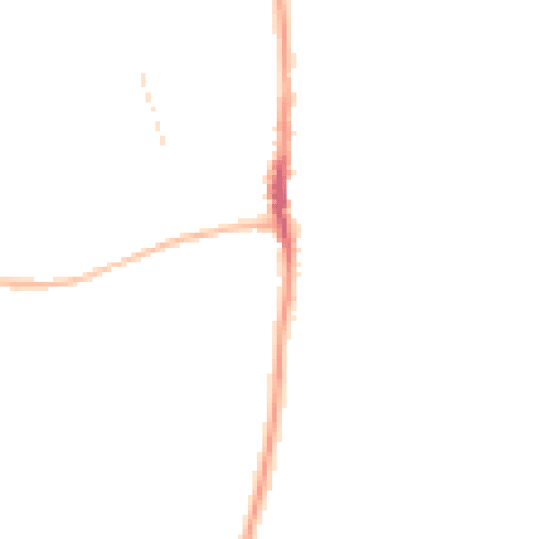 Night-time road noise heatmap for SR6 7JJ
