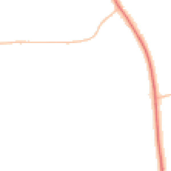 Night-time road noise heatmap for SR6 7TR