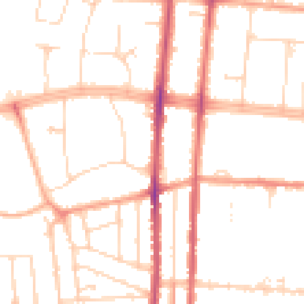 Daytime road noise heatmap for SS0 0AA