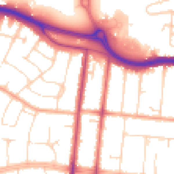Daytime road noise heatmap for SS0 0AH