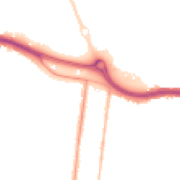 Night-time road noise heatmap for SS0 0AP