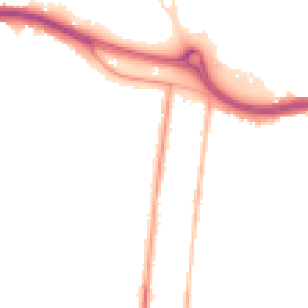 Night-time road noise heatmap for SS0 0AQ