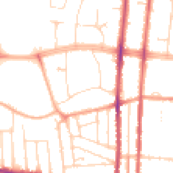 Daytime road noise heatmap for SS0 0AU