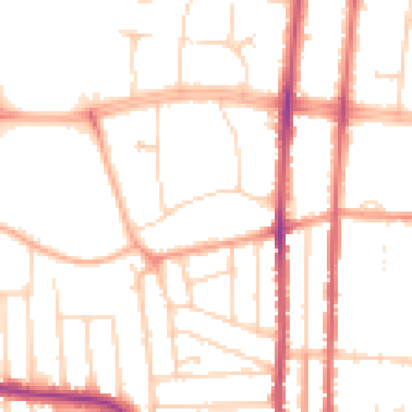 Daytime road noise heatmap for SS0 0AX