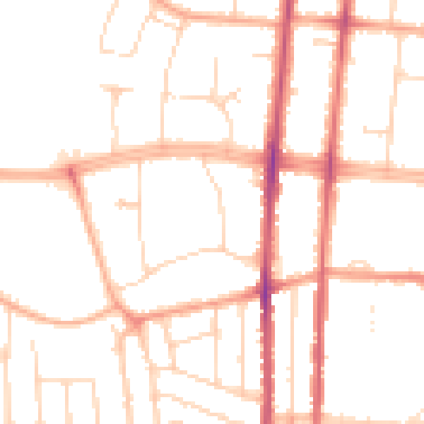 Daytime road noise heatmap for SS0 0AY