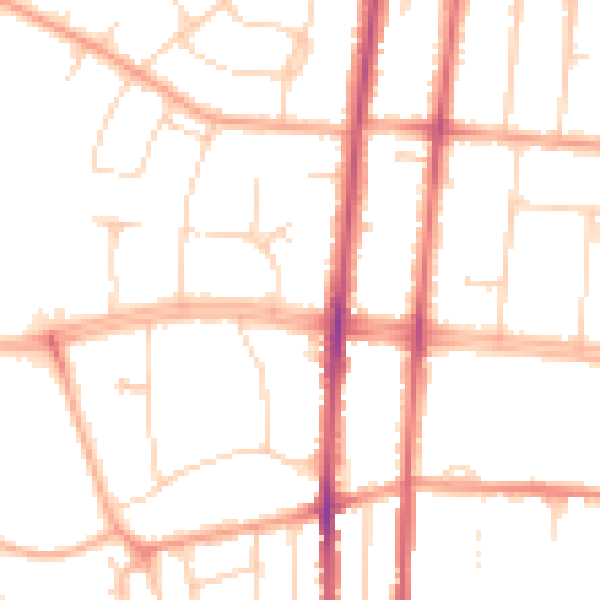 Daytime road noise heatmap for SS0 0BD