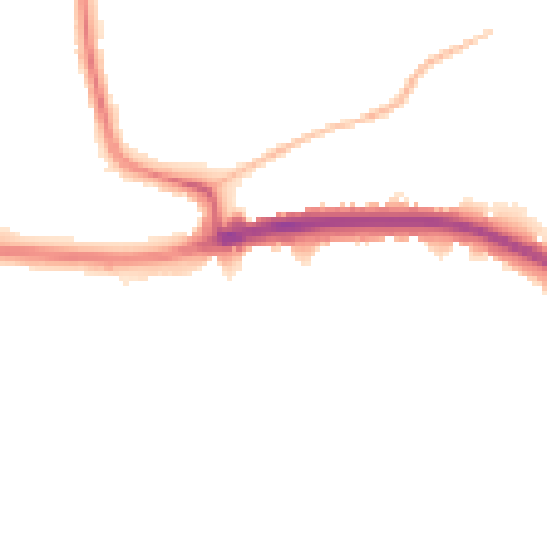 Night-time road noise heatmap for SS0 0BF
